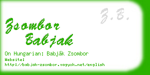 zsombor babjak business card
